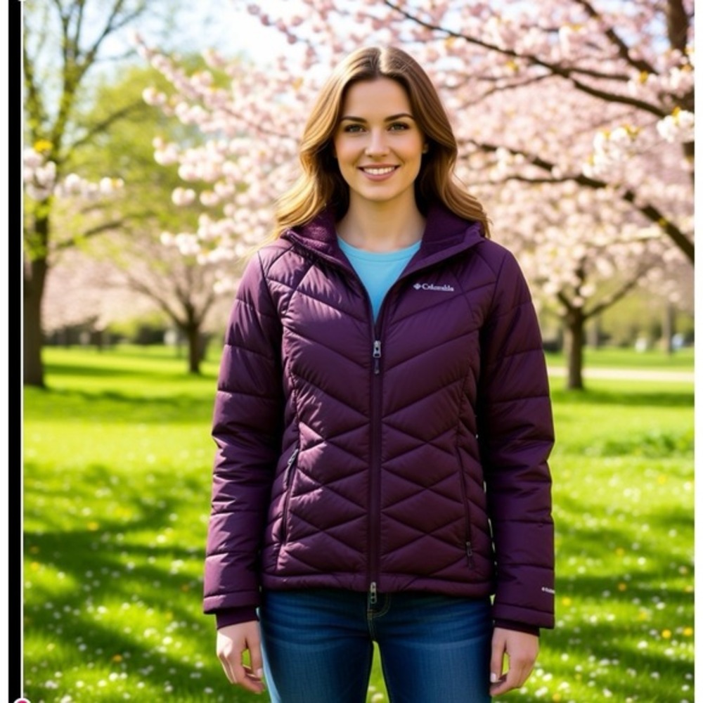 Columbia Ski Winter Jacket Omni Heat Maroon Women's Small